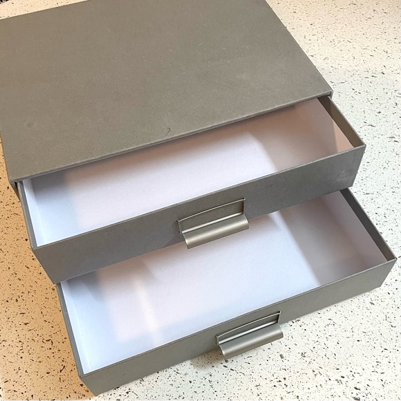 Grey Desktop 2-Drawer Storage - Picture 4 of 12